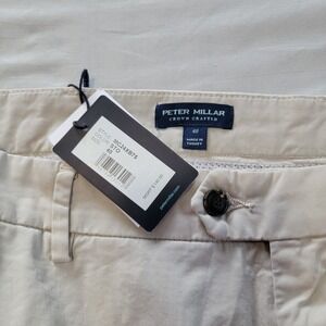 Peter Millar Crown Crafted Men's 40x8 Shorts‎ Khaki Performance MC24XB75 NWT
